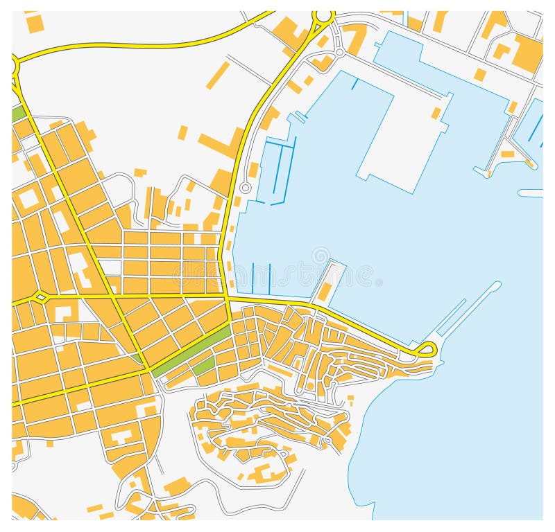 Menorca西班牙巴利阿里群岛的街道地图.